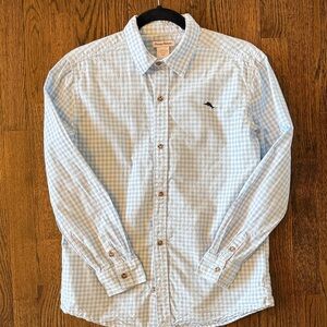 Tommy Bahama Light Blue and White Gingham Shirt
